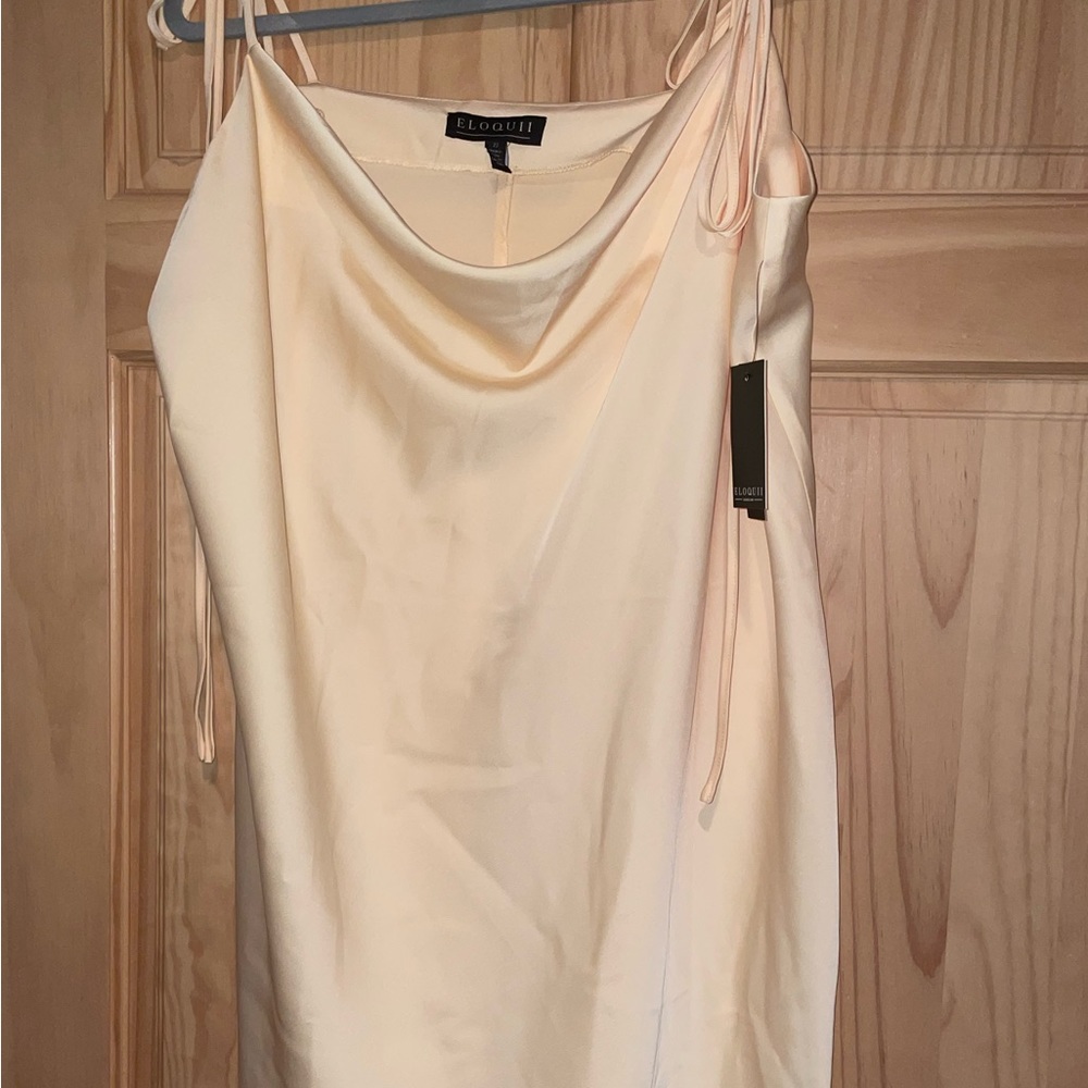 Eloquii satin slip dress